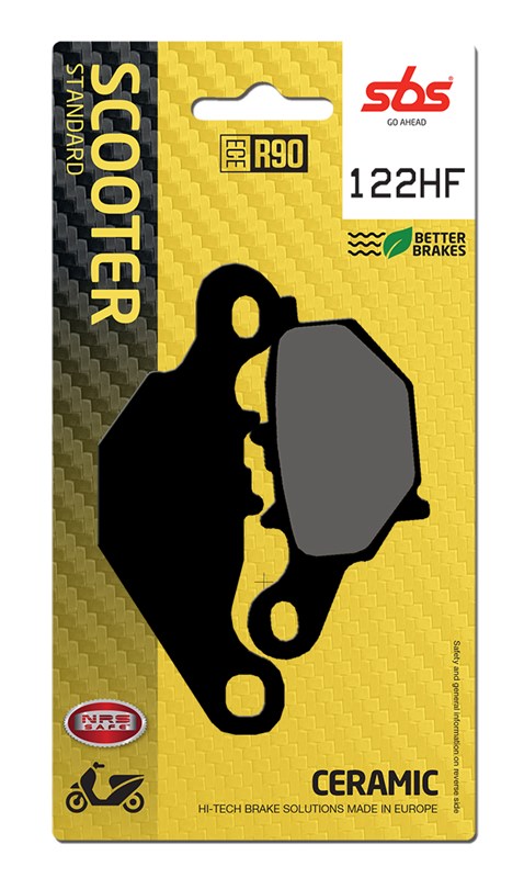 SBS brake pads KH230 / KH396 street standart ceramic SUZUKI an 150 98-01, an 125 94-05, uc 125/150 99-02, uk 125 vecstar 94-97, uk 110 adrres 15-19, tr 50 street standart magic 97-00 colour black (122HF)